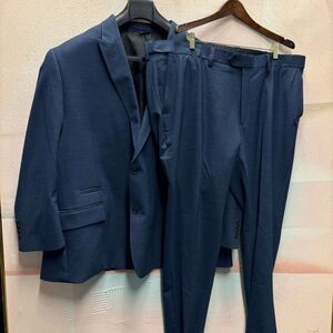 Synergy Performance Suit Jacket & Pants Set Navy Blue Professional Classy Preppy
